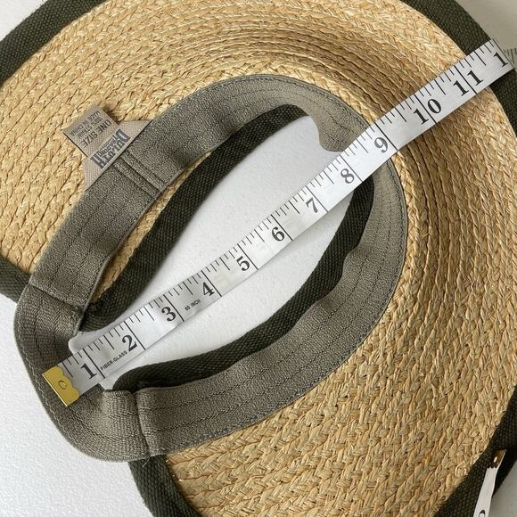 DULUTH TRADING Visor Sun Hat Women OS 100%‎ Straw Wide Brim Stretch Gardening - Picture 8 of 8